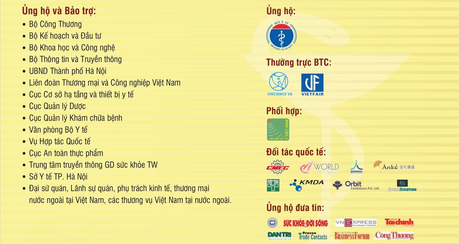 Danh sách đơn vị ủng hộ và bảo trợ