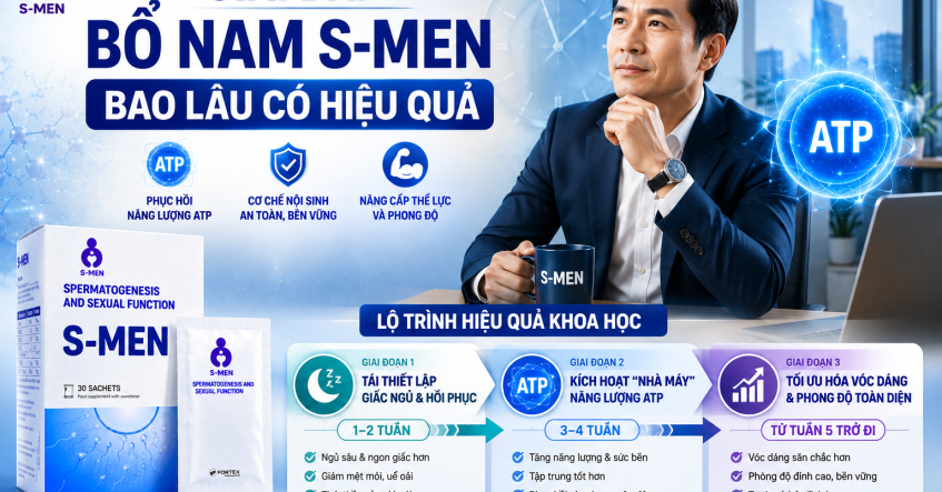 Bổ Nam S-Men Bao Lâu Có Hiệu Quả? Lộ Trình Nâng Cấp Thể Lực