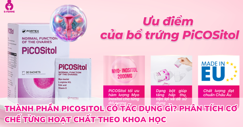 Thành phần PiCOSitol có tác dụng gì? Phân tích cơ chế từng hoạt chất theo khoa học