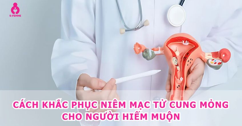 Cách khắc phục niêm mạc tử cung mỏng​ cho người hiếm muộn